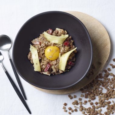 Crozets au sarrasin façon carbonara