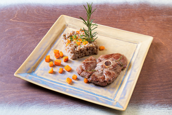 risotto de crozets châtaigne au potiron