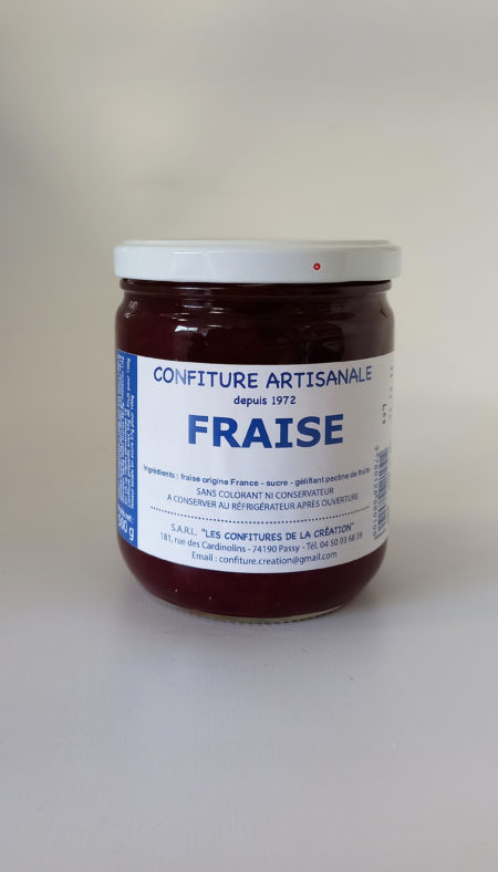 Confiture artisanale Fraise 500g