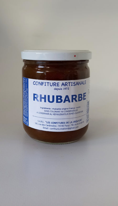 Confiture artisanale Rhubarbe 500g
