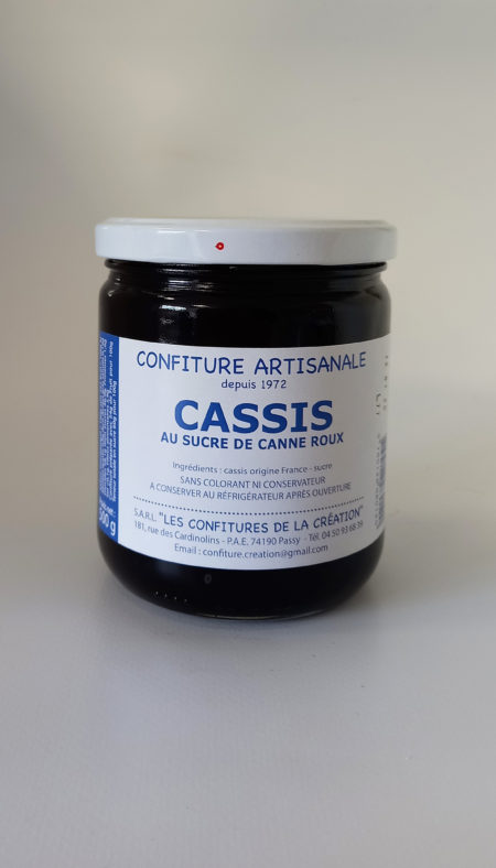 Confiture artisanale Cassis Epépiné 500g