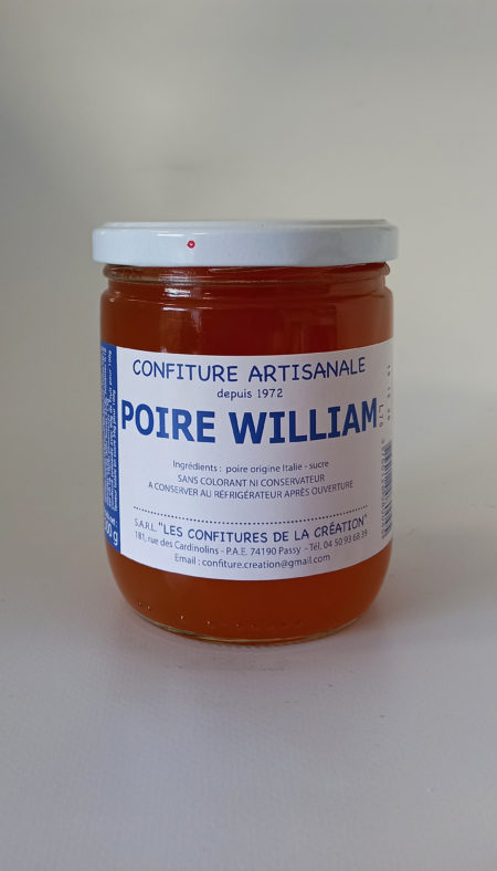 Confiture artisanale Poire william 500g