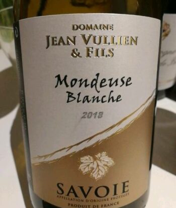 Vin de Savoie mondeuse blanche domaine Jean vullien 75cl