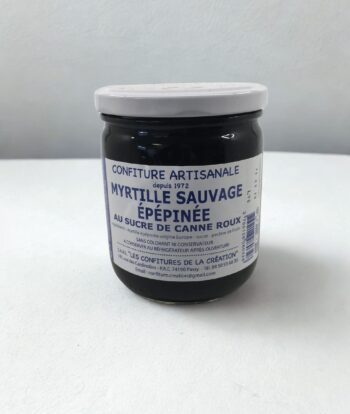 Confiture artisanale Myrtille Sauvage Epépinée 500g