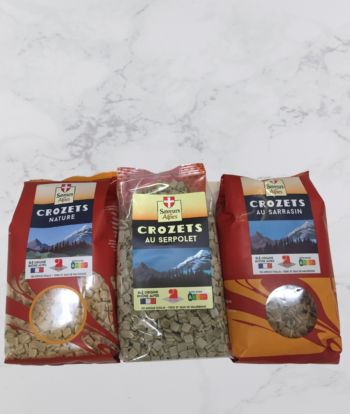 LOT 3 paquets Crozets Nature, Sarrasin et Serpolet 500G
