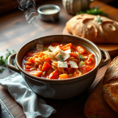Soupe aux pâtes artisanales